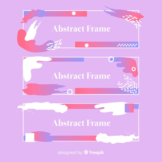 Free Vector abstract banner set