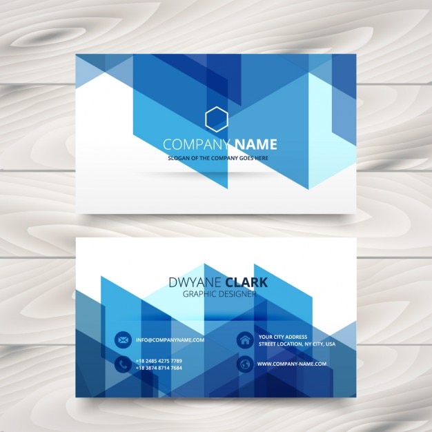 abstract blue business card