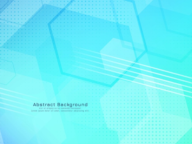 Free Vector abstract blue color hexagon style geometric background