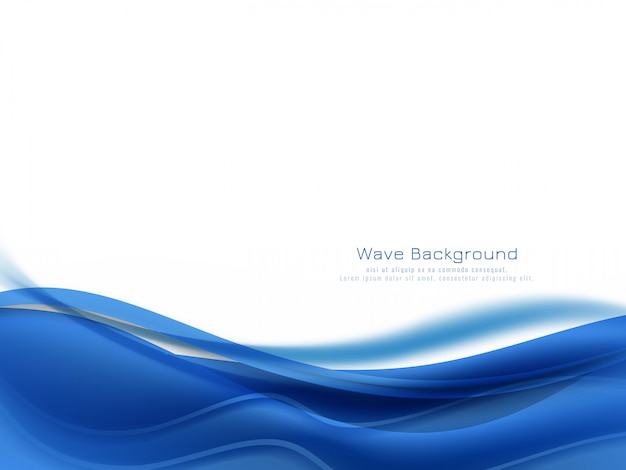 Free Vector abstract blue color wave background