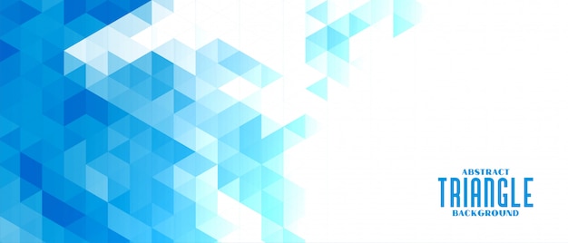 Free Vector abstract blue triangle mosaic grid background 