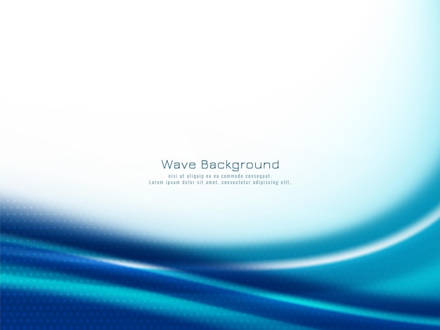 Free Vector abstract blue wave design elegant background