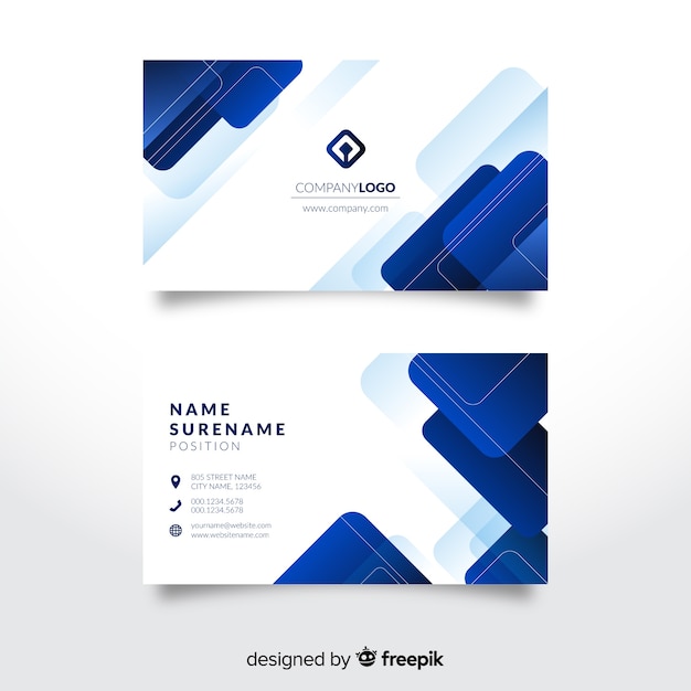 Free vector abstract business card template