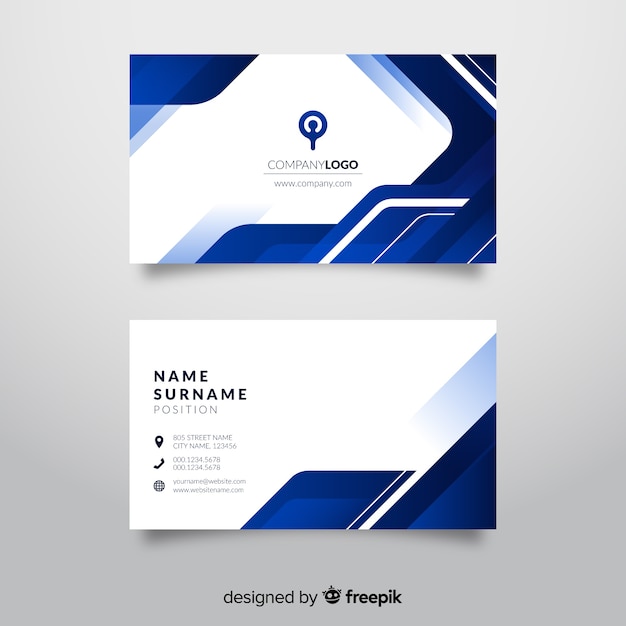 Free Vector abstract business card template