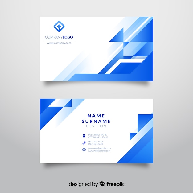 Free Vector abstract business card template