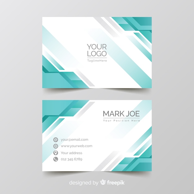 Free Vector abstract business card template