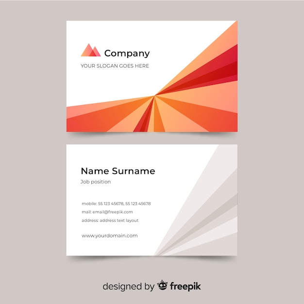 Free Vector abstract business card template