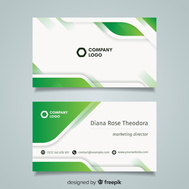 Free Vector abstract business card template