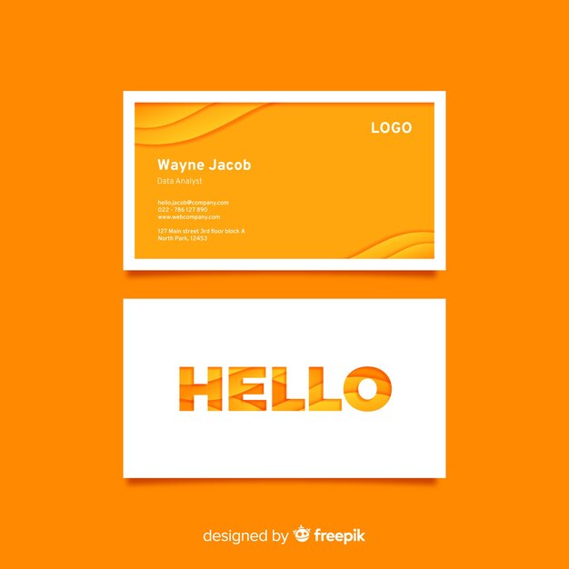 Abstract business card template