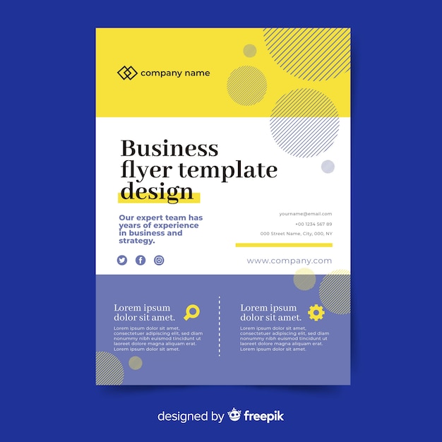 Free Vector abstract business flyer template design