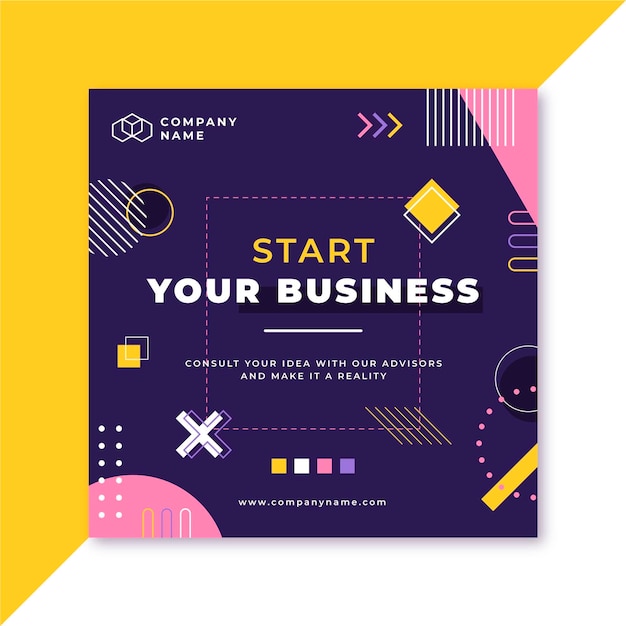 Free Vector abstract business instagram post