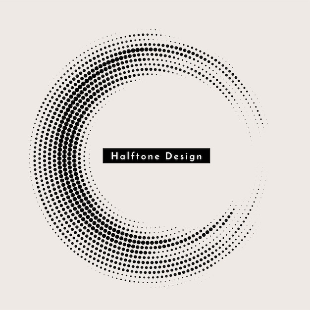 Free Vector abstract circular halftone design decorative background