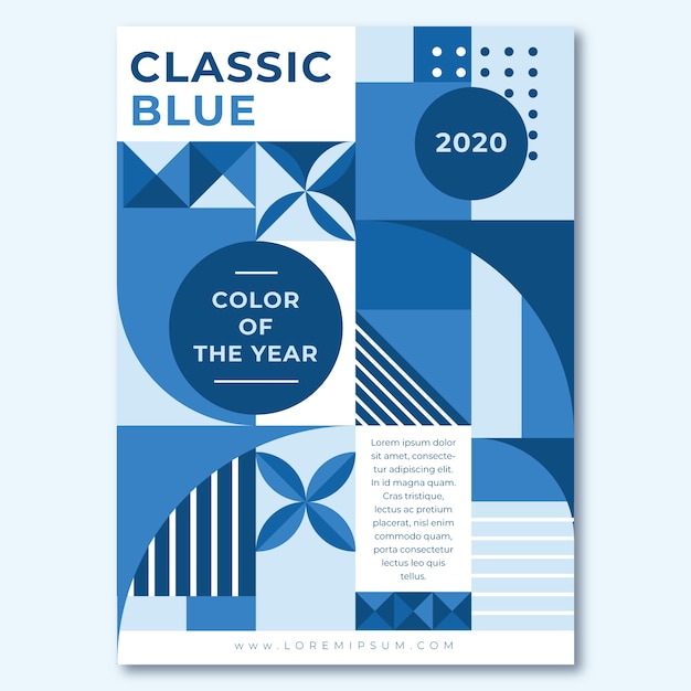 Free Vector abstract classic blue poster template