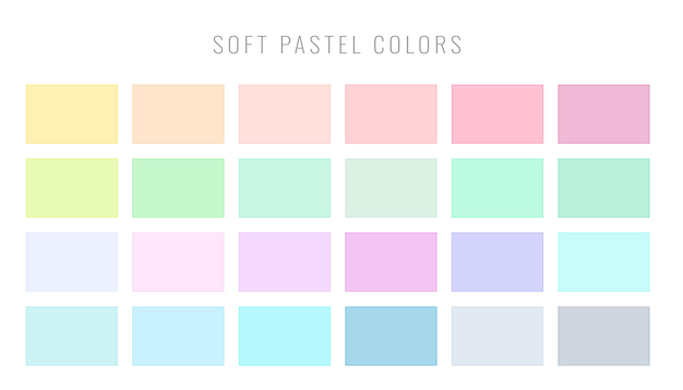 Free Vector abstract color palette banner set for modern advertising