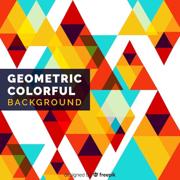 Free Vector abstract colorful background with geometric shapes