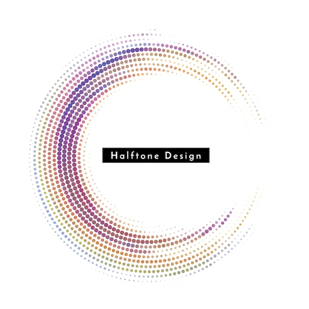 Free Vector abstract colorful circular halftone decorative design