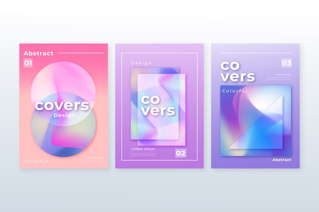 Free Vector abstract colorful covers collection