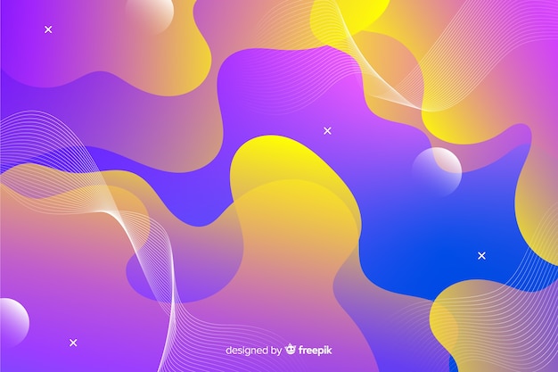 Free Vector abstract colorful flow shapes background