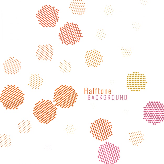 Free vector abstract colorful halftone background