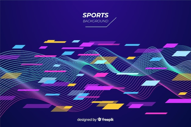 Free Vector abstract flat shapes sport background