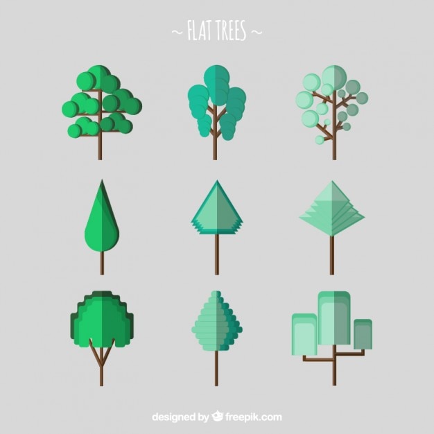 Free Vector abstract flat tree