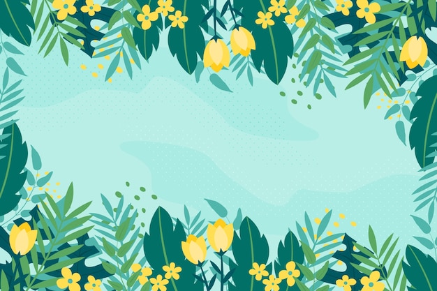 Abstract floral background in flat design