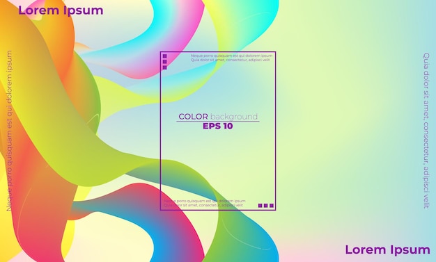 Free Vector abstract fluid wave color pattern of neon color liquid gradient background with modern geometric dynamic motion style suitable for wallpaper banner background card book illustration landing page