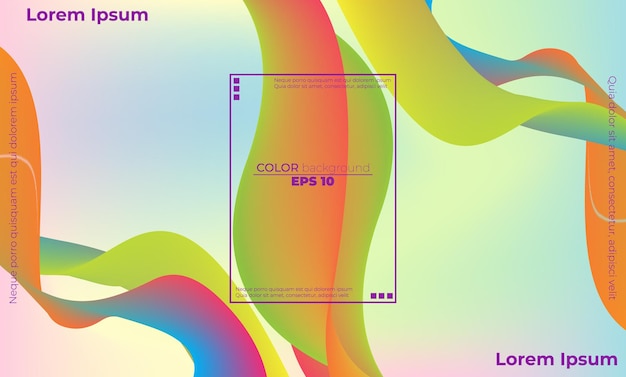 Free Vector abstract fluid wave color pattern of neon color liquid gradient background with modern geometric dynamic motion style suitable for wallpaper banner background card book illustration landing page