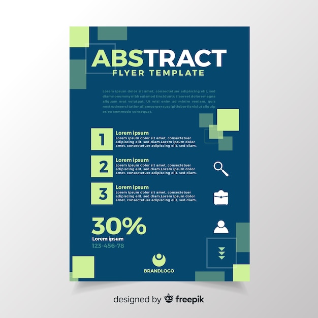 Free Vector abstract flyer template