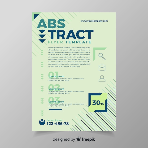 Free Vector abstract flyer template