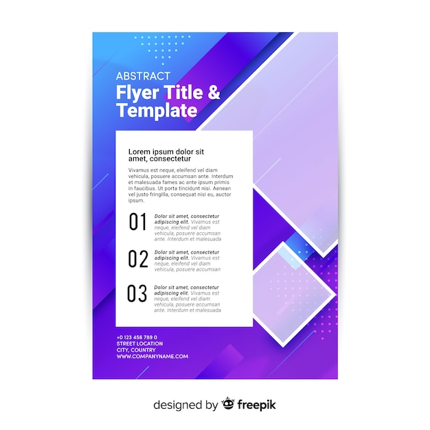 Free Vector abstract flyer template