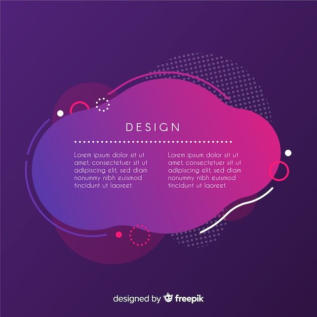 Free Vector abstract frame with fluid style