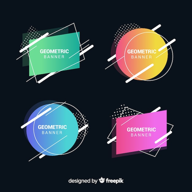 Free Vector abstract geometric banner