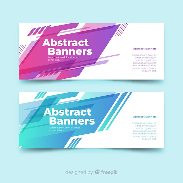 Free Vector abstract geometric banner