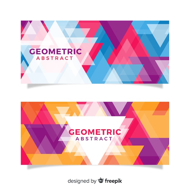 Free Vector abstract geometric banners