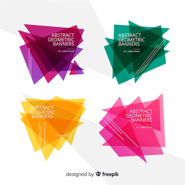 Free Vector abstract geometric banners