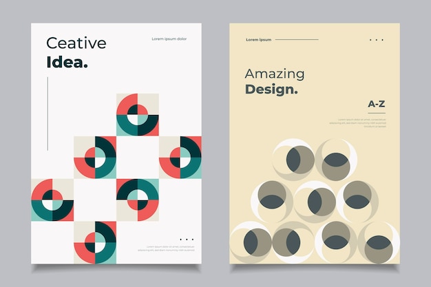 Abstract geometric business cover collection