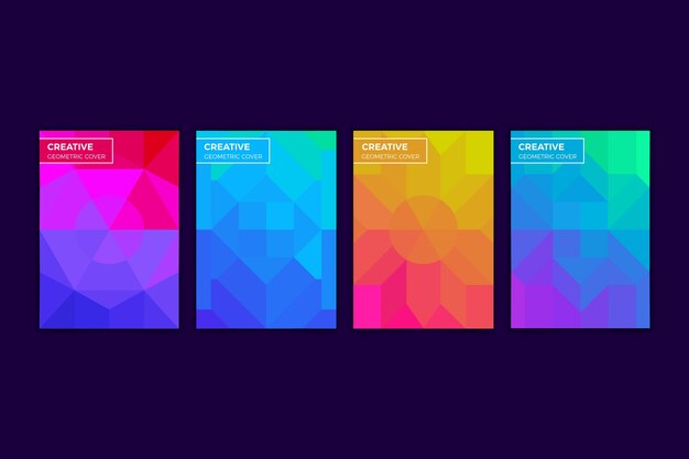 Abstract geometric cover collection