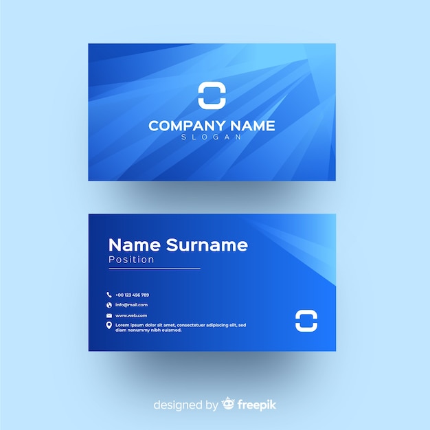 Abstract gradient business card template