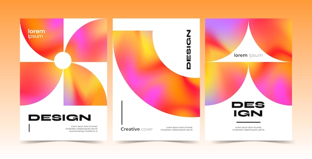 Free vector abstract gradient cover template set