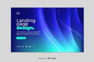 Free vector abstract gradient landing page template