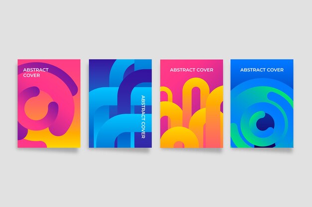 Abstract gradient shapes cover pack