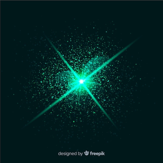 Free vector abstract green explosion particle effect