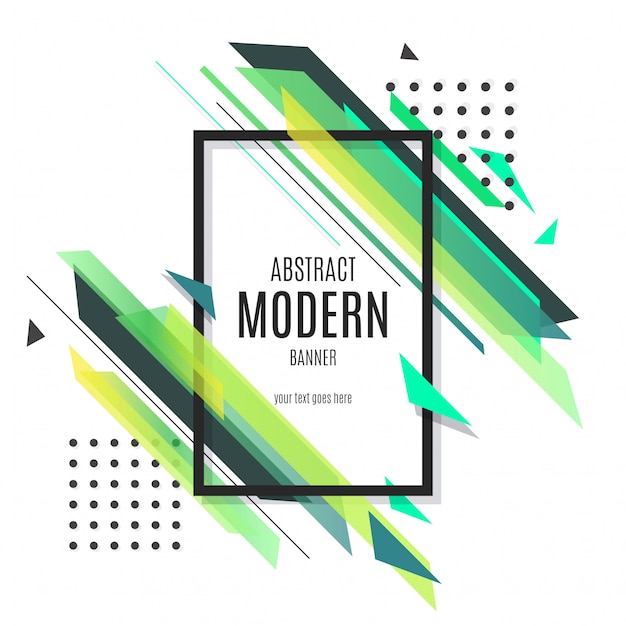 Free Vector abstract green modern banner