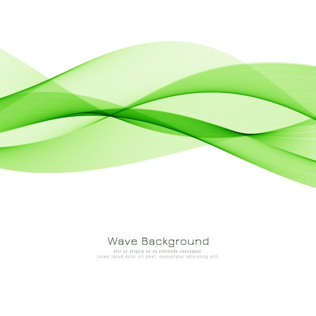 Abstract green wave modern background design