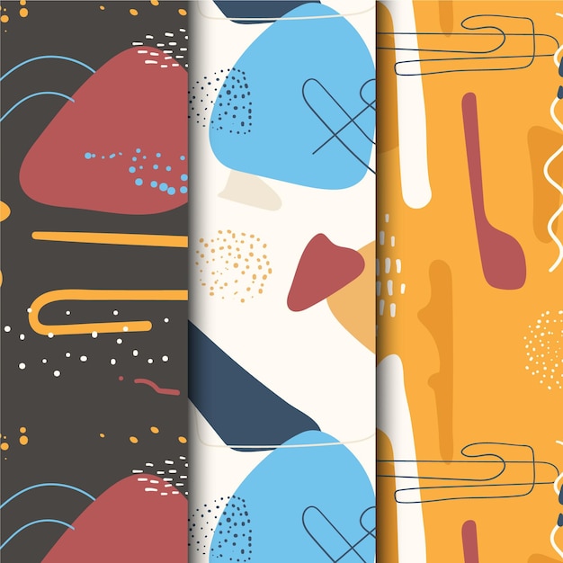 Free vector abstract hand-drawn pattern design