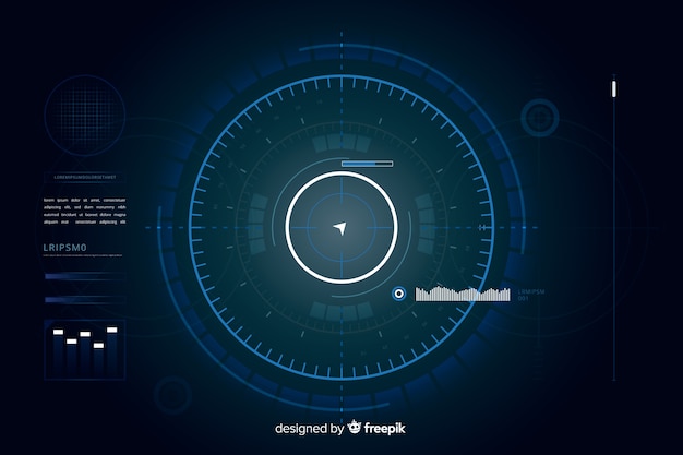 무료 Vector 추상 hud 기술 배경