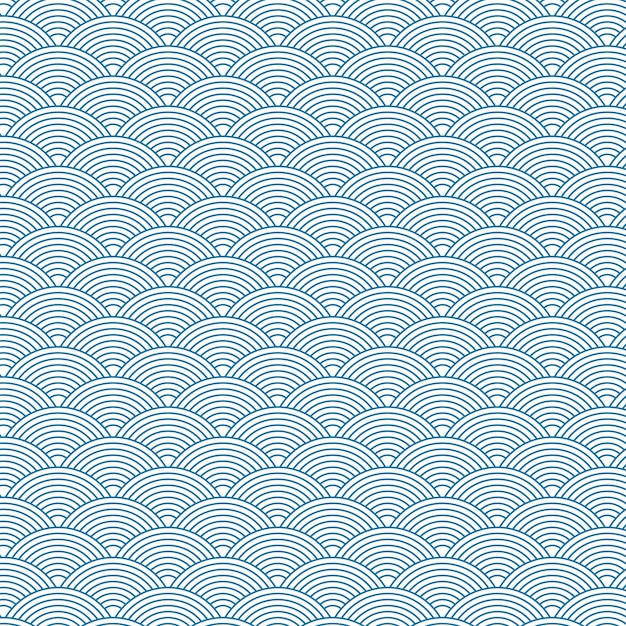 Free vector abstract japanese wave pattern design
