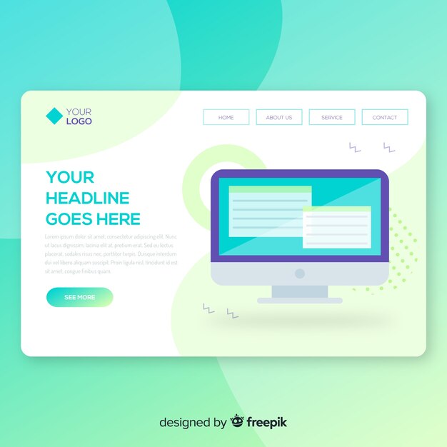 Abstract landing page