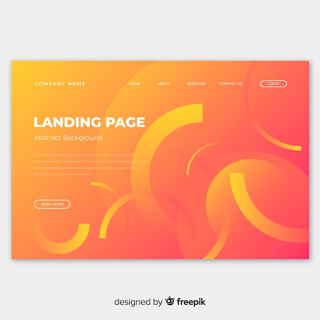 Free vector abstract landing page